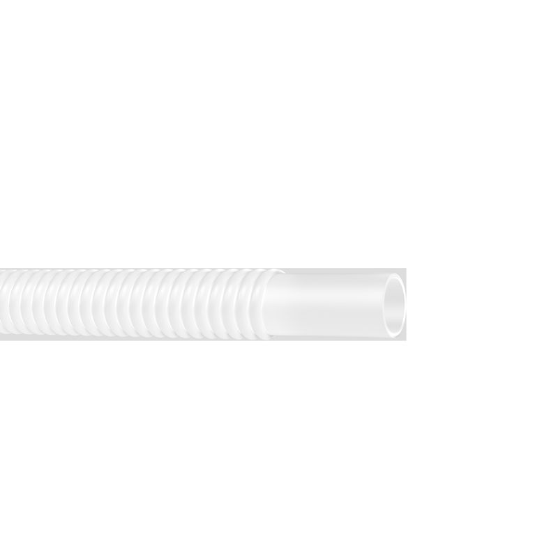 Manguera de PTFE corrugada helicoidal interna industrial de alta temperatura, tubo de PTFE flexible