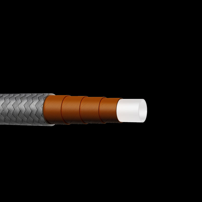 Manguera flexible trenzada en espiral de alambre de acero PTFE 1/2 5/8 3/4 1 pulgada, ligera, tamaño personalizado